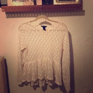 H&M vintage style lace peplum